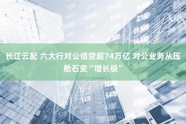 长江云配 六大行对公信贷超74万亿 对公业务从压舱石变“增长极”